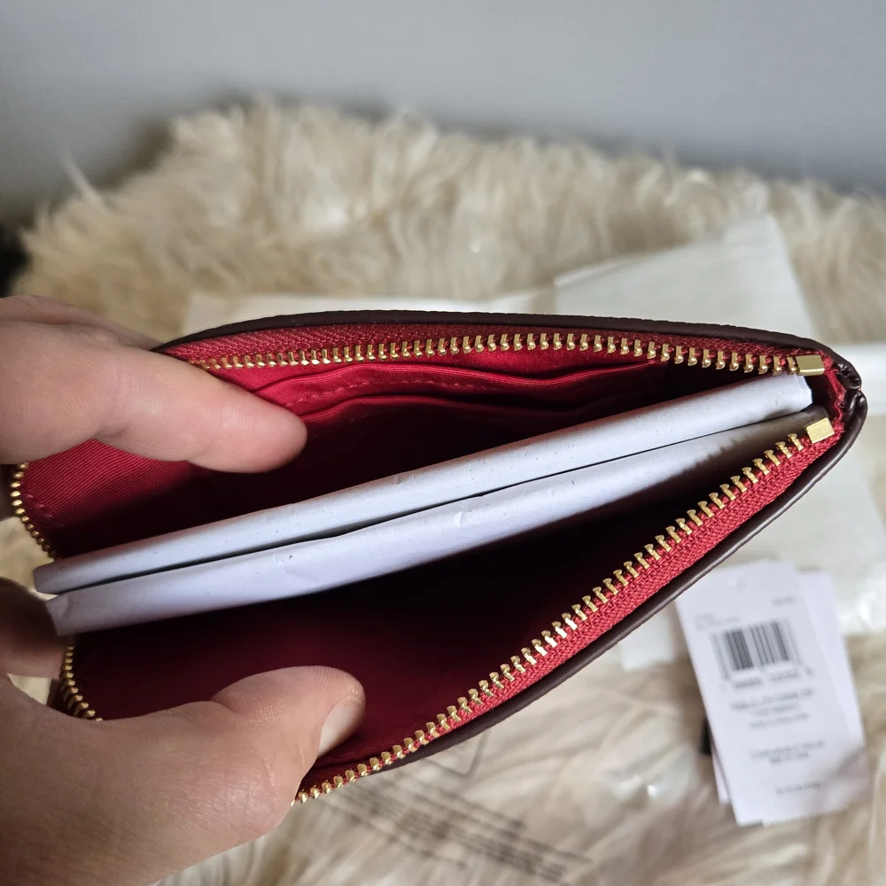 Coach Blush Pink Leather Wristlet Pouch
